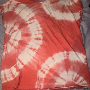 Tie-Dye Orange and White T-Shirt